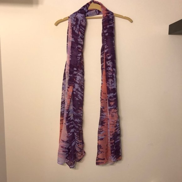 Multicolor Tie Dyed Lightweight Wrap Fashion Scarf - Picture 2 of 4
